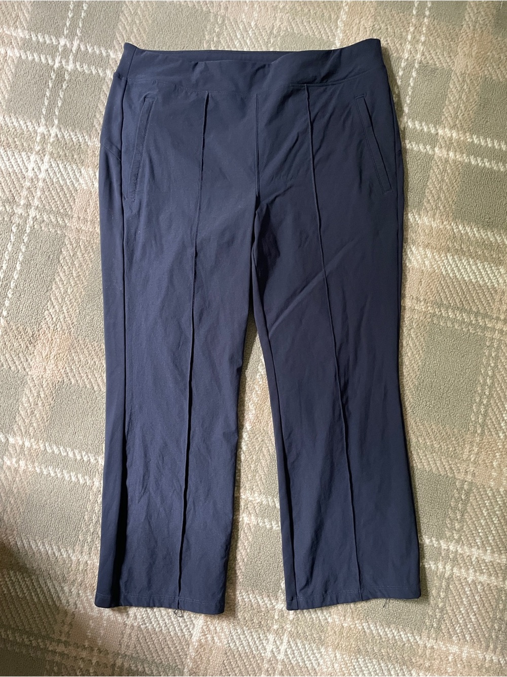 Athleta navy blue crop straight pants 18